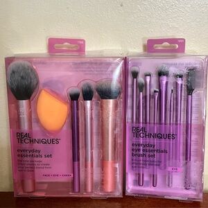 Real Techniques make up brushes lot eye face cheek 2 boxes